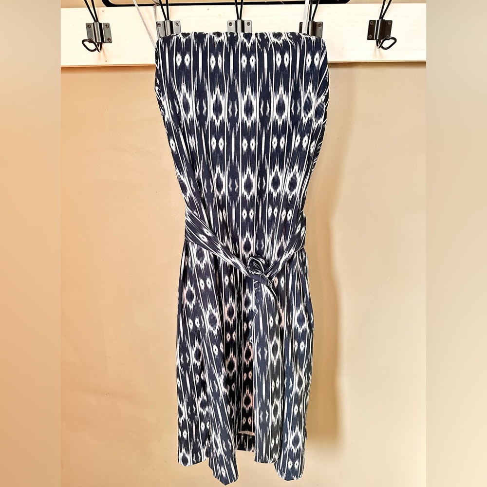Athleta Ikat Anywhere Strapless Dress Sz 12